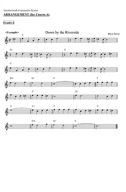 yamaha雅马哈[Electone (Course A) 10-6] ARRANGEMENT (for Course A) Grades 6